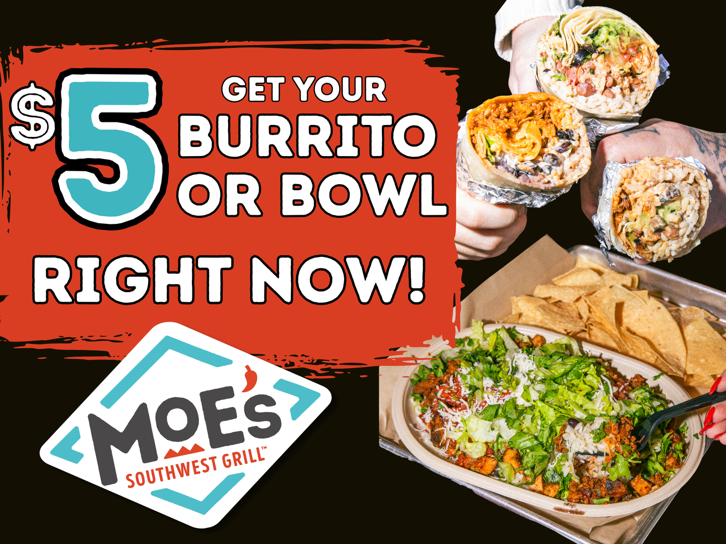 $5 Burrito or Bowl Yard Sign
