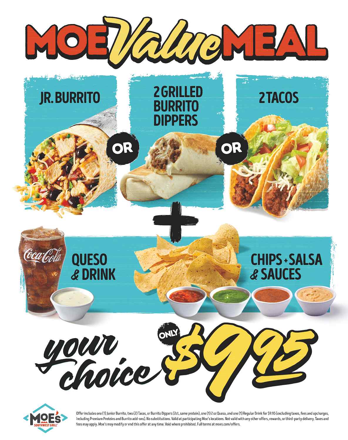 2026 Moe Value Meal Double Sided Window POP Decal