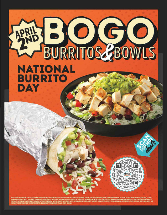 Burrito Day 2026 Flyer - 4.25" x 5.5" Bundle of 100
