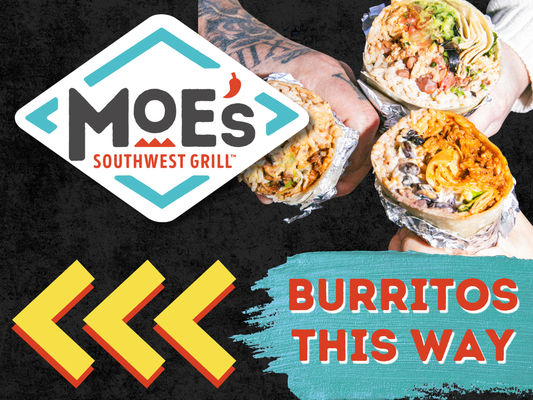 Burritos This Way Directional Yard Sign