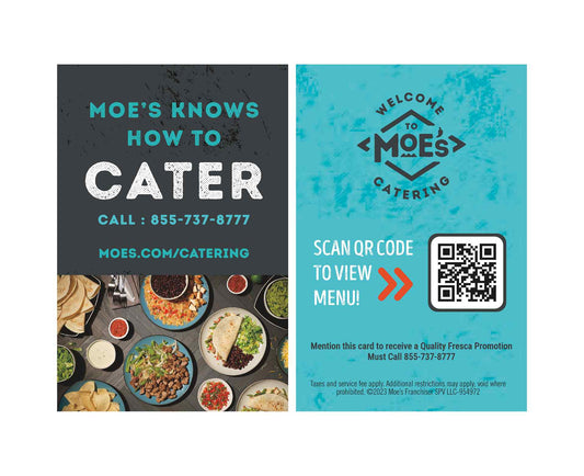 Catering Post Cards - Set of 100