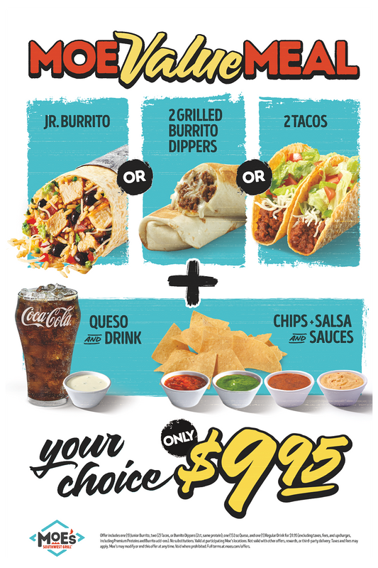 Moes Value Meal 2026 A Frame Sign