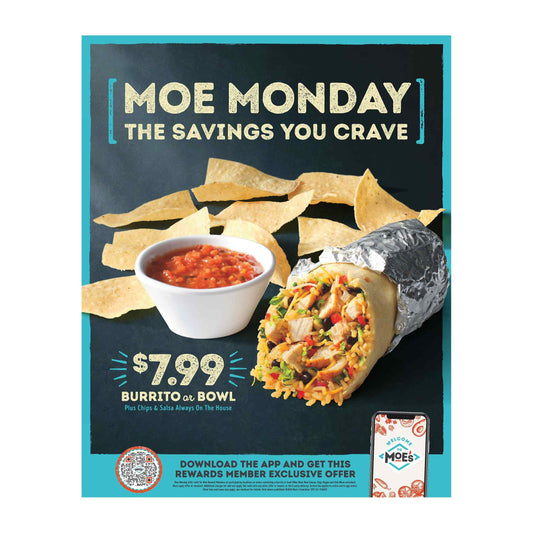 Moe Monday Window POP Double Sided Decal
