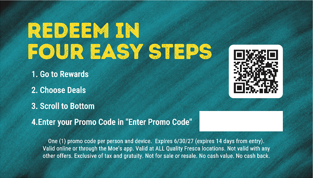 Free Taco On Us Rewards Card