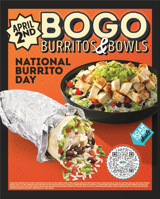 Burrito Day 2026 Double Sided Window POP Decal